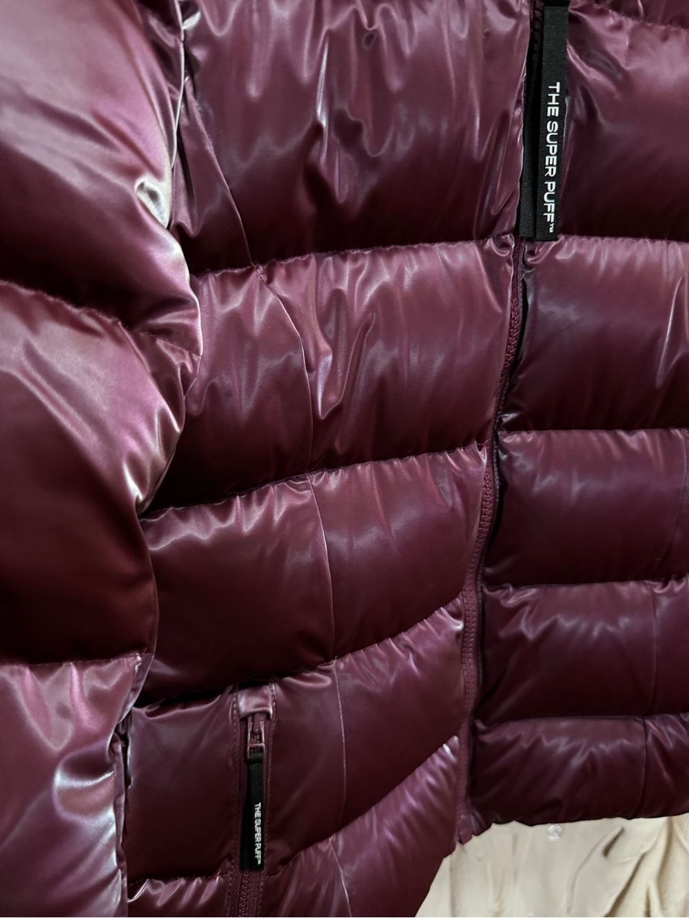Aritzia Burgundy Iridescent Superpuff Jacket - Picture 6 of 10